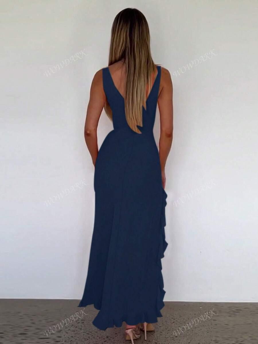 niebieska maxi sukienka