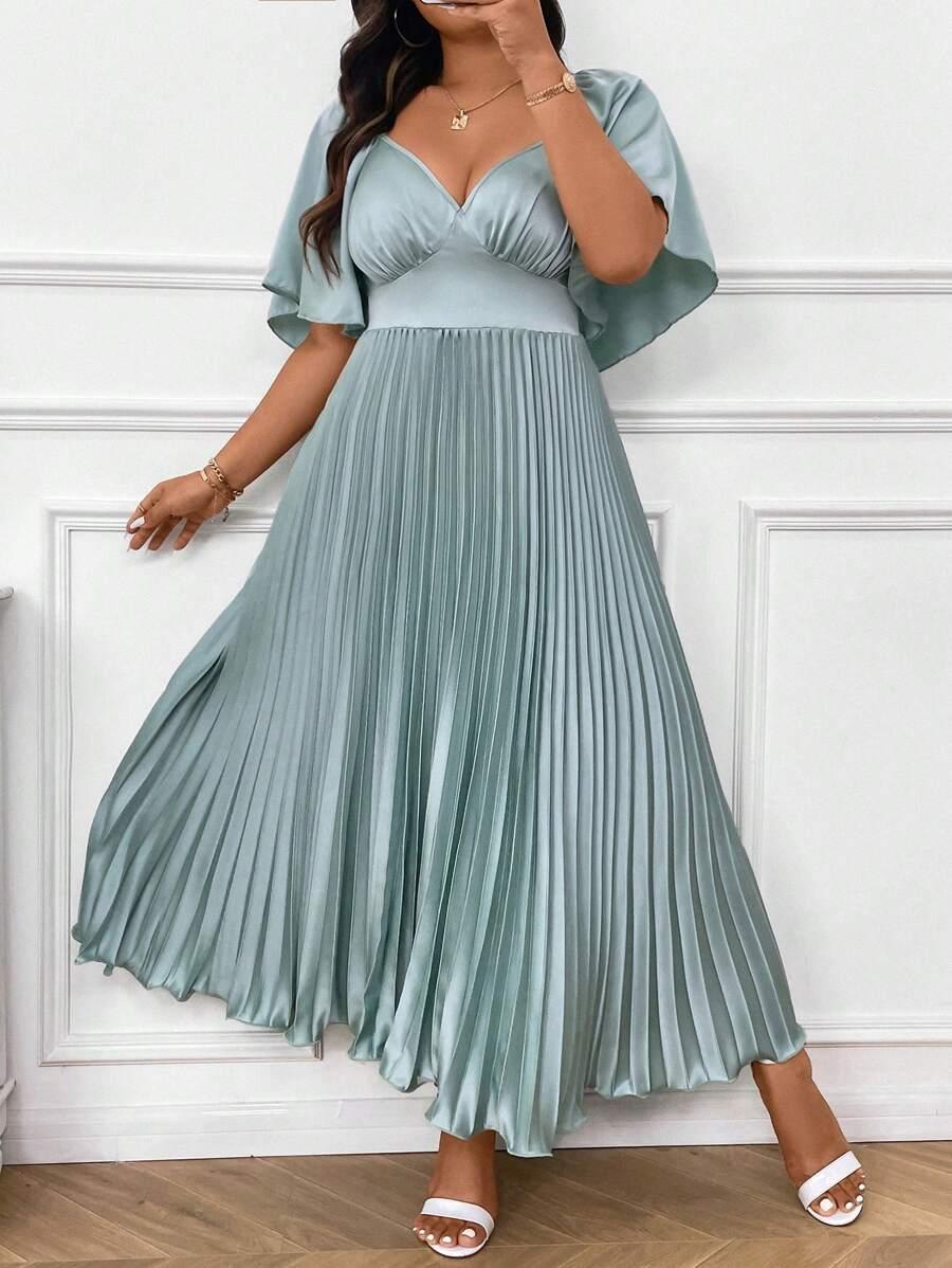 plisowana maxi sukienka