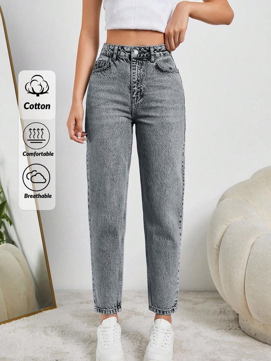 szare spodnie jeans