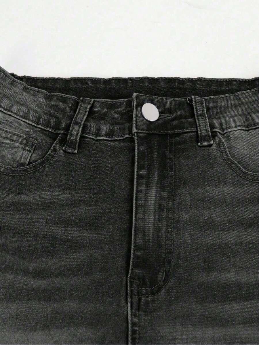 CZARNE SPODNIE JEANS