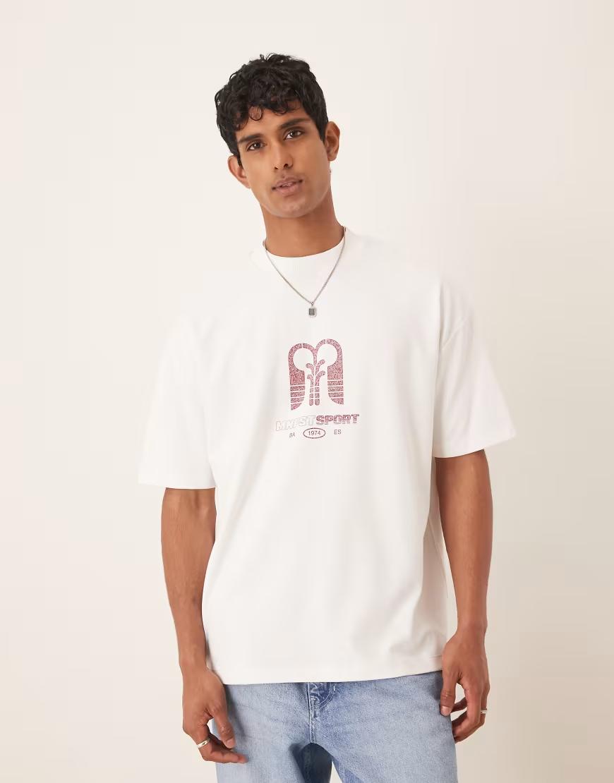 BIAŁY T-SHIRT NADRUK 