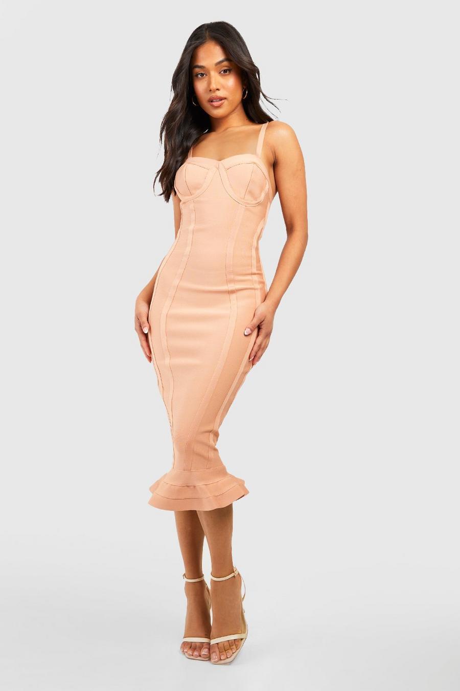 DOPASOWANA SUKIENKA MIDI NA RAMIĄCZKACH