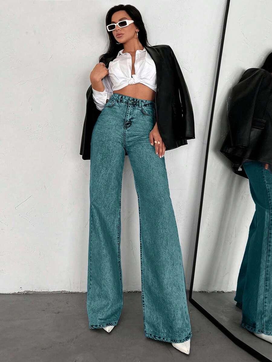 niebieskie spodnie jeans zamek