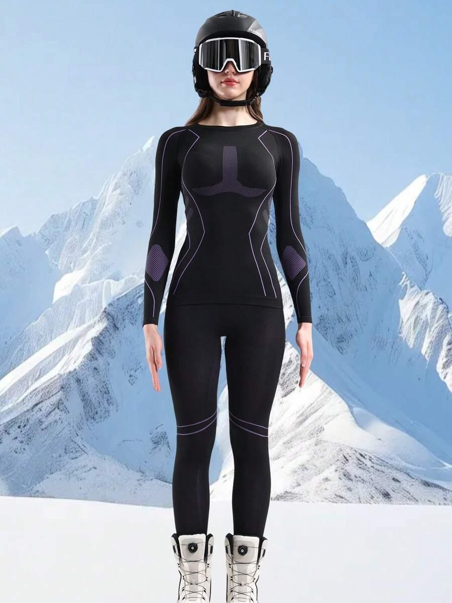 CZARNY KOMPLET BLUZKA LEGGINSY 