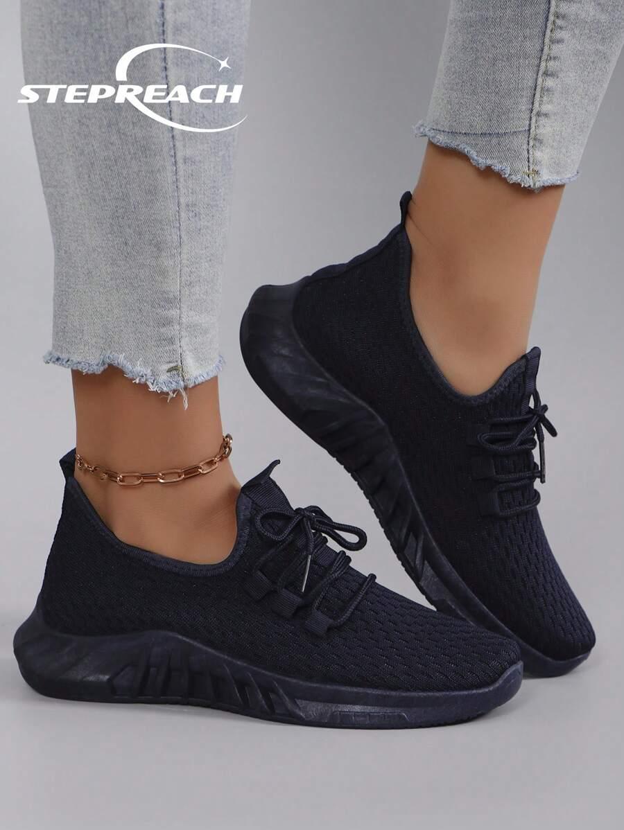 GRANATOWE SZNUROWANE BUTY SPORTOWE