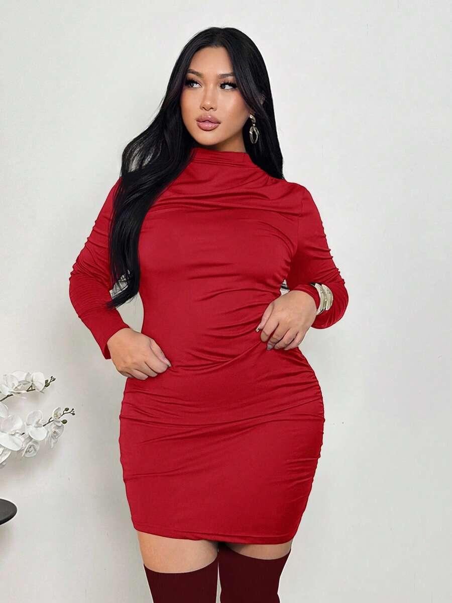 czerwona mini sukienka 