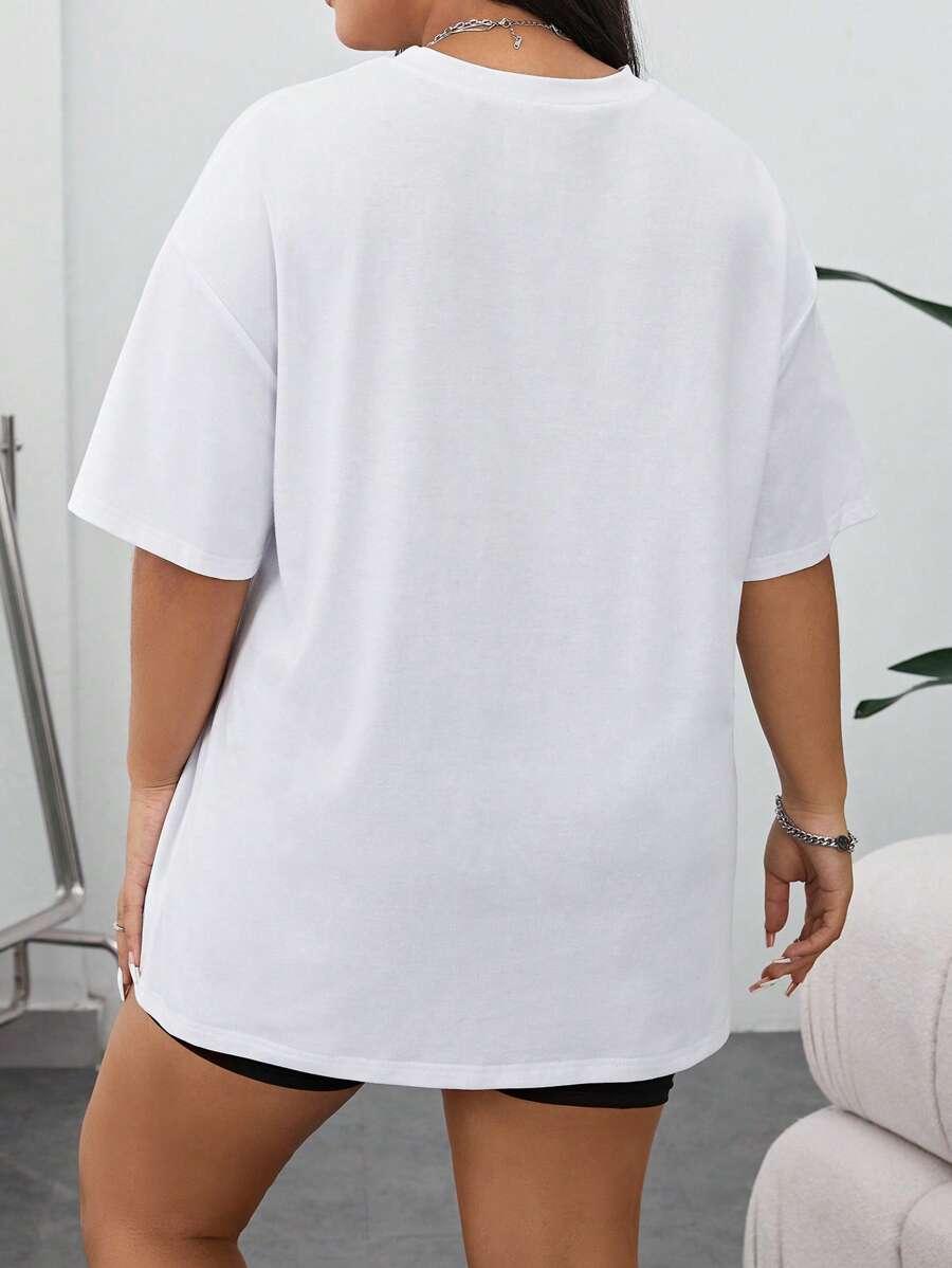 BIAŁY T-SHIRT CASUAL 