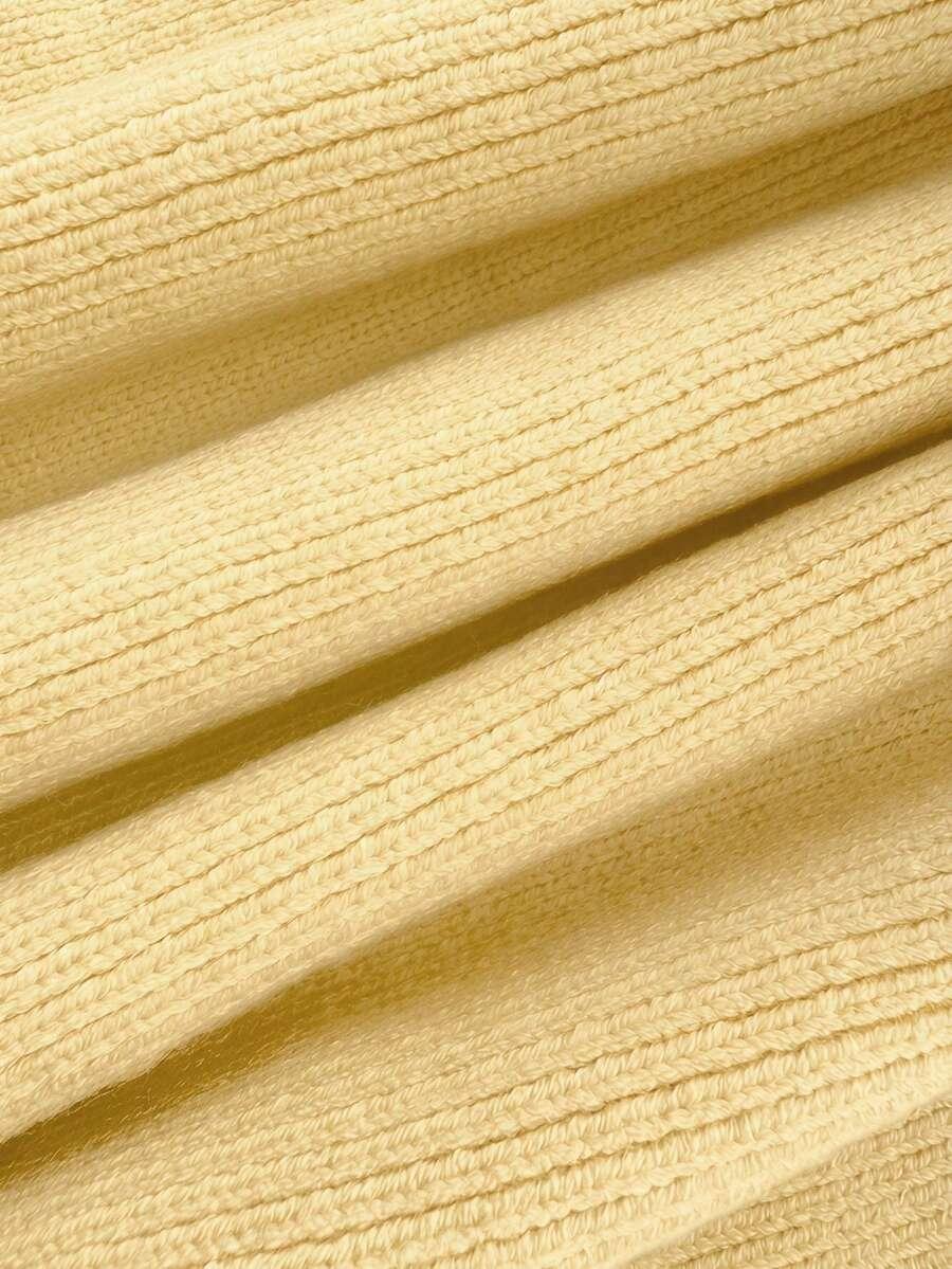 żółty rozpinany sweter