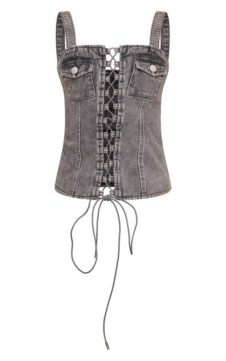 TOP WIĄZANIE JEANS
