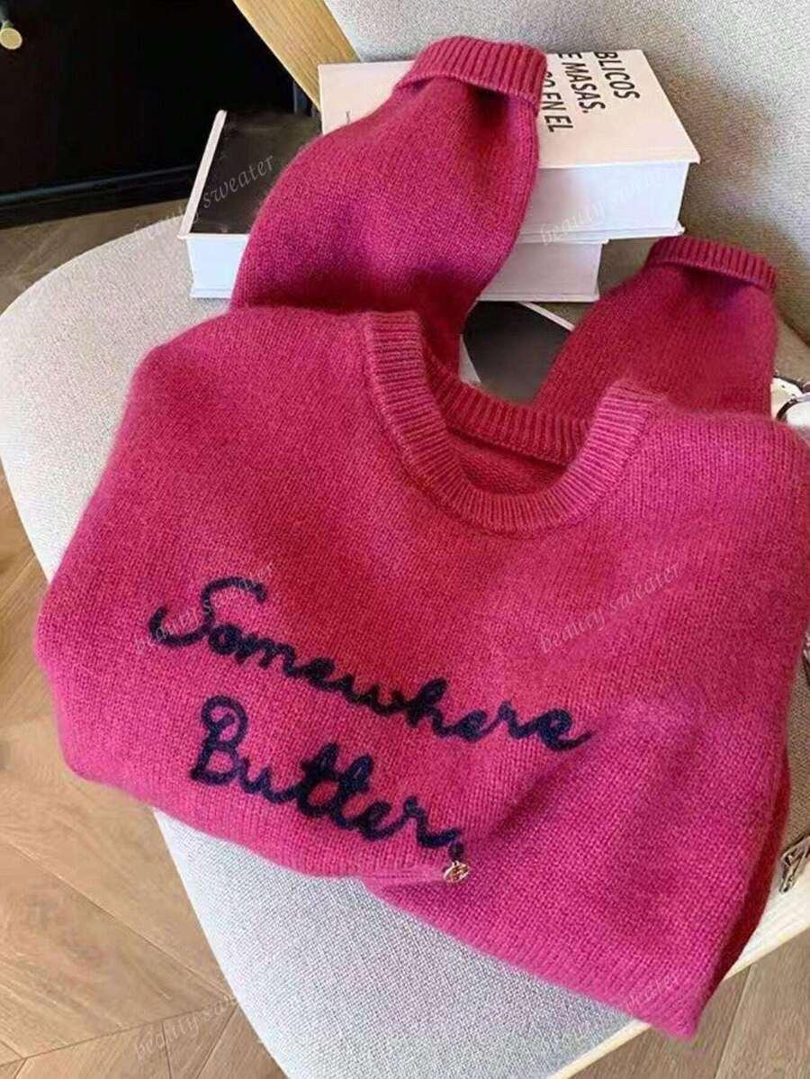 RÓŻOWY SWETER HAFT
