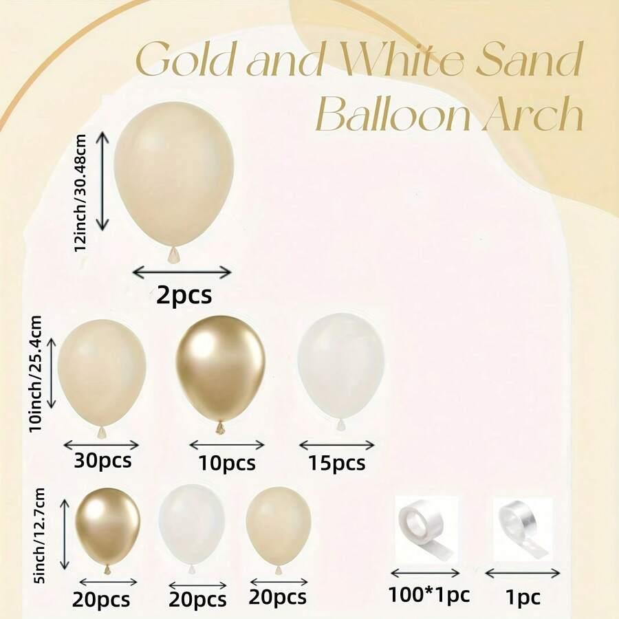 złote balony 119 sztuk