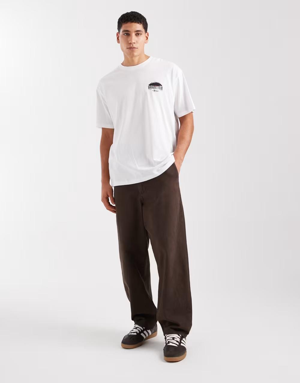 biały t-shirt print