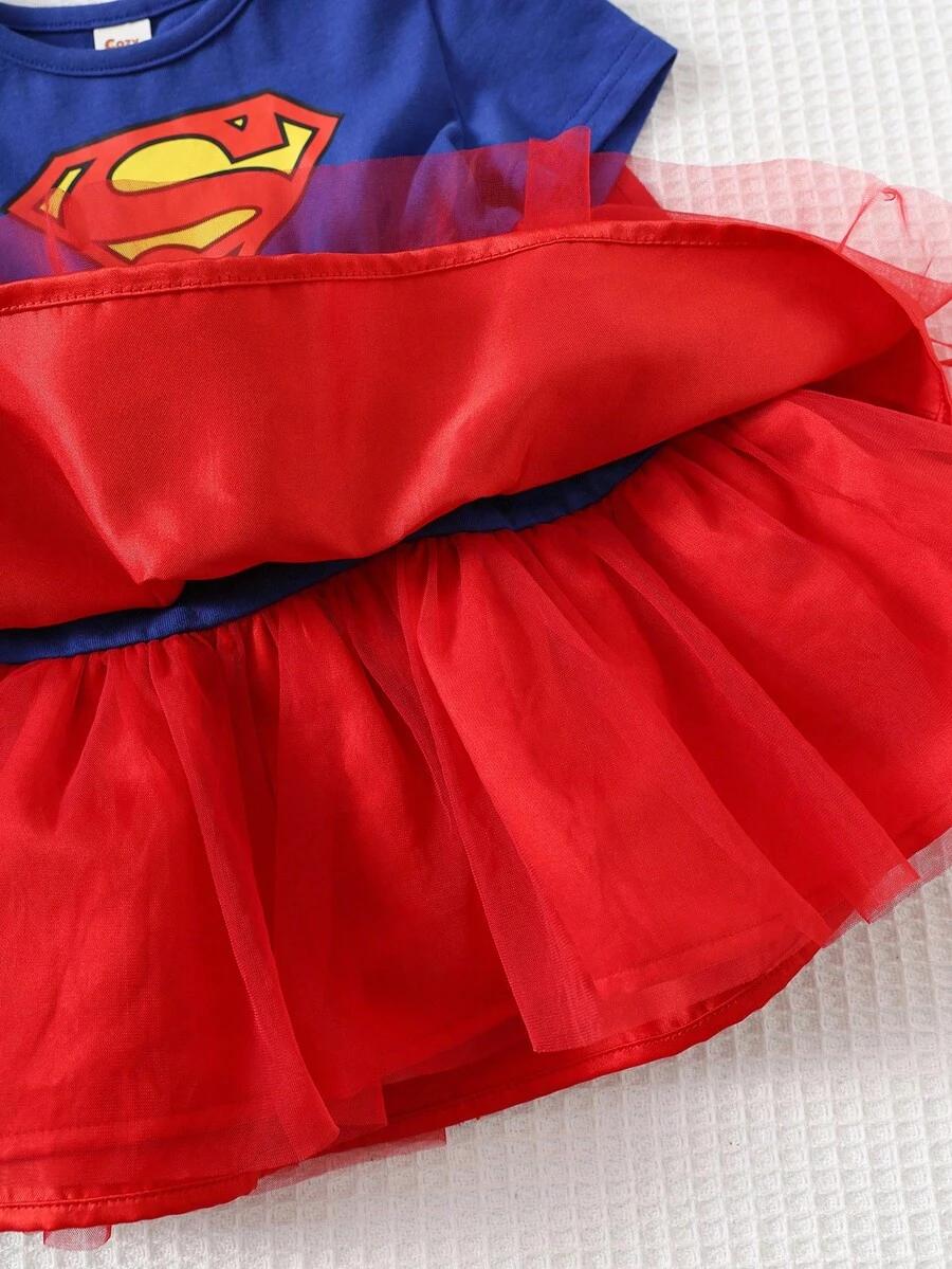 kostium SUPERMAN ZESTAW SUKIENKA PELERYNA
