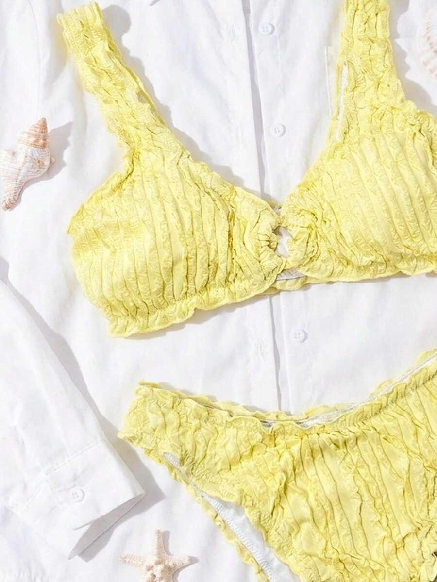 żółty dół od bikini