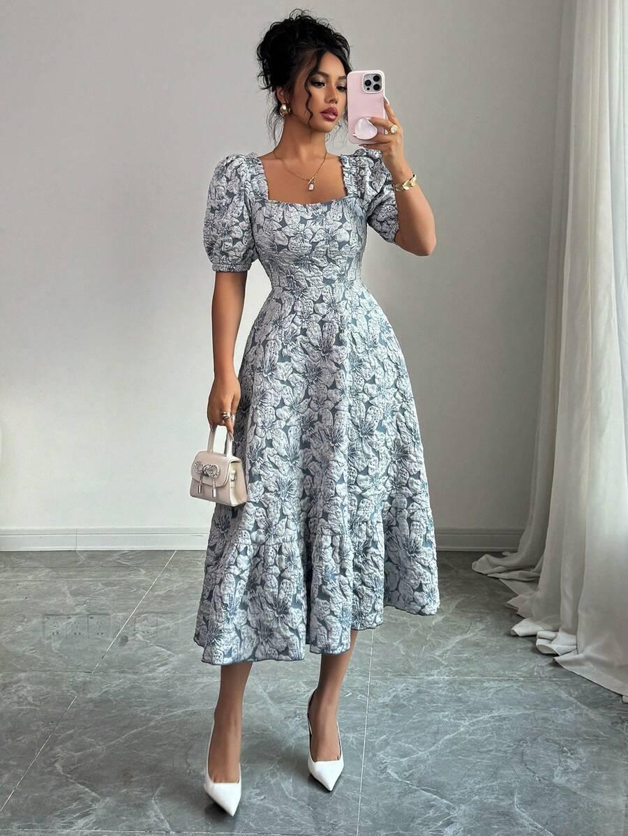 SUKIENKA ELEGANCKA W KWIATY