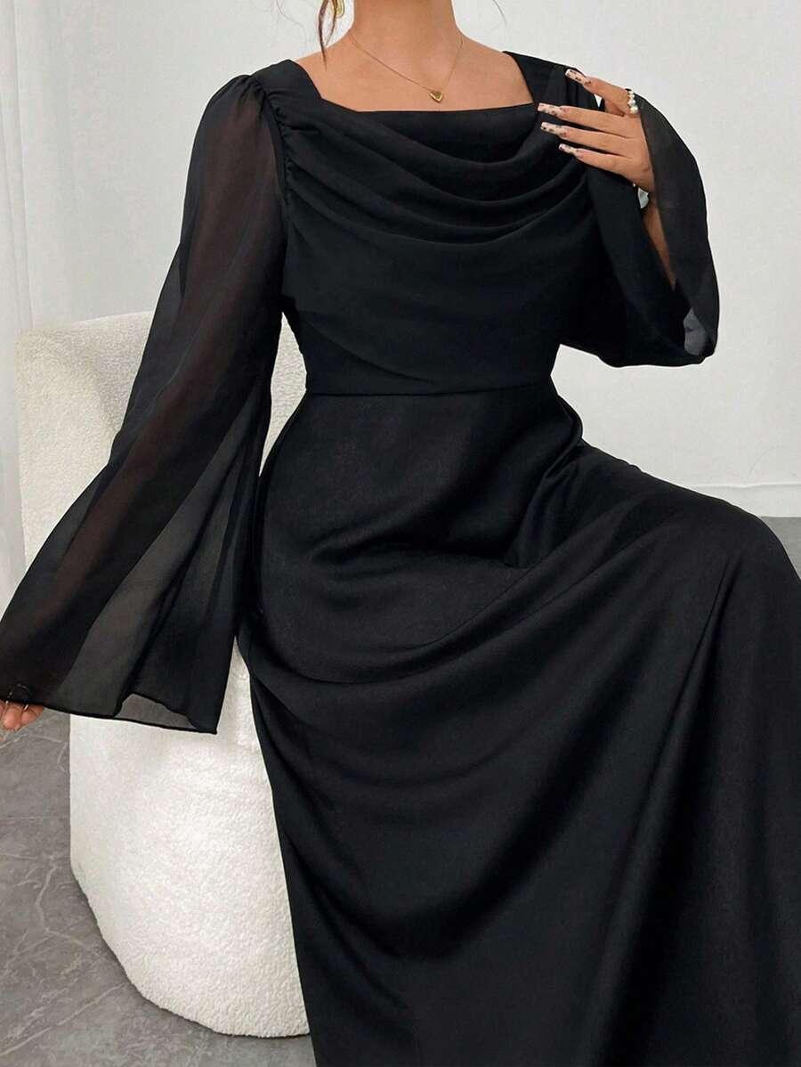 CZARNA MAXI SUKIENKA