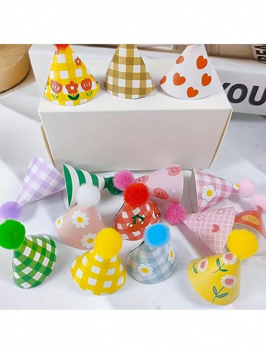 mini czapeczki urodzinowe 15szt