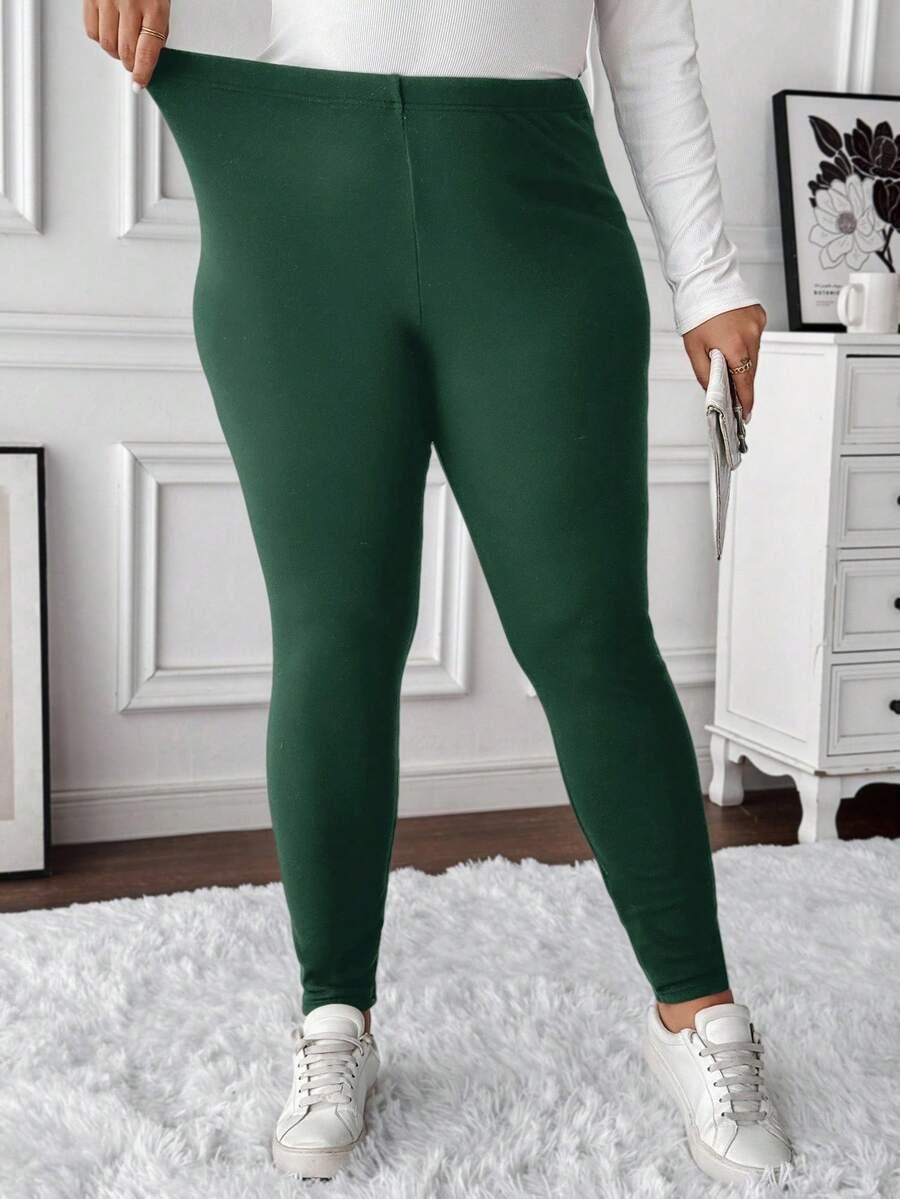 ZIELONE LEGGINSY WYSOKI STAN