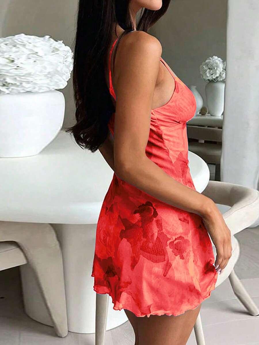 czerwona mini sukienka