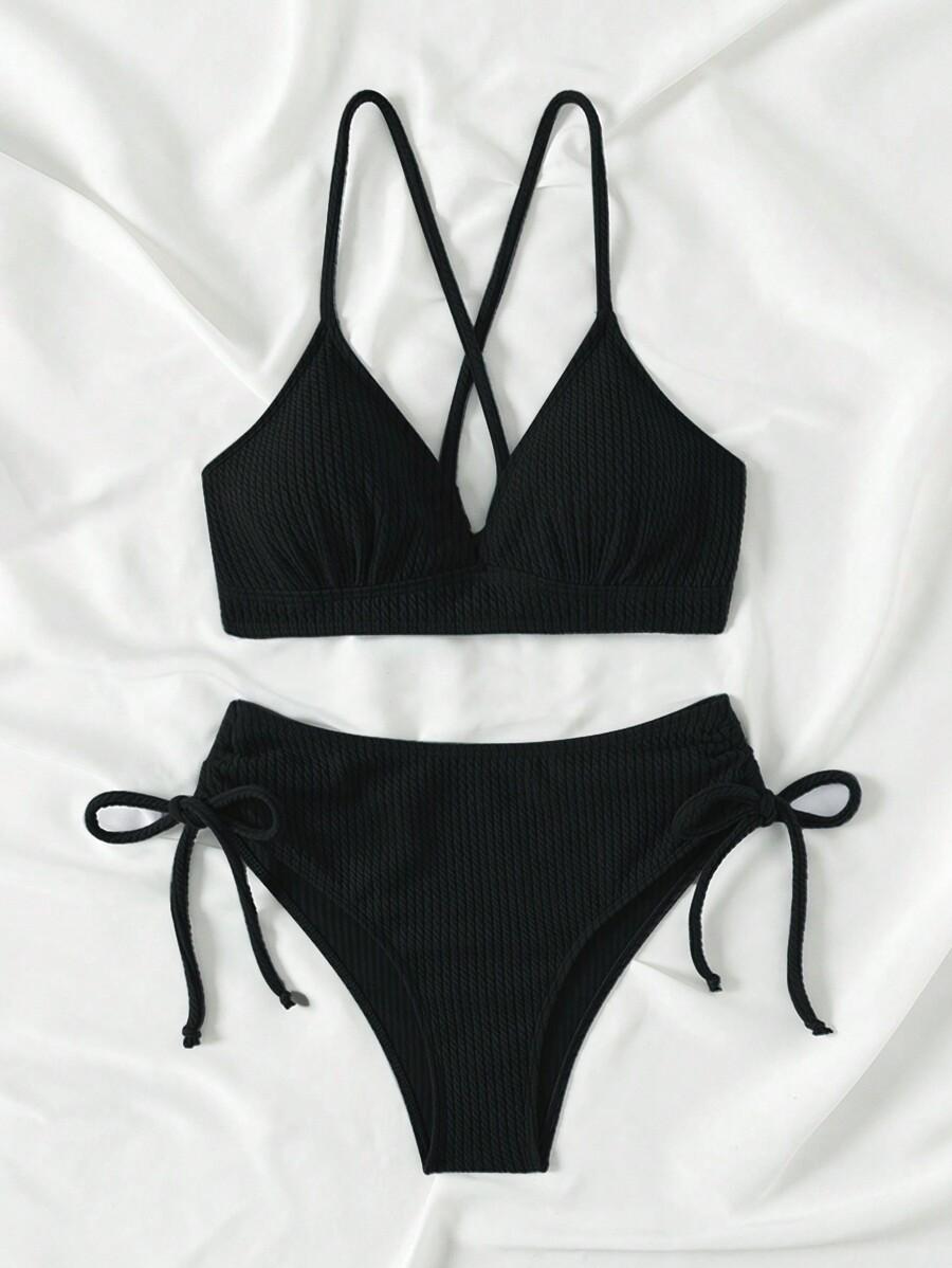 BIKINI DWUCZĘŚCIOWE Z ŚCIĄGANYM SZNUROWANIEM 