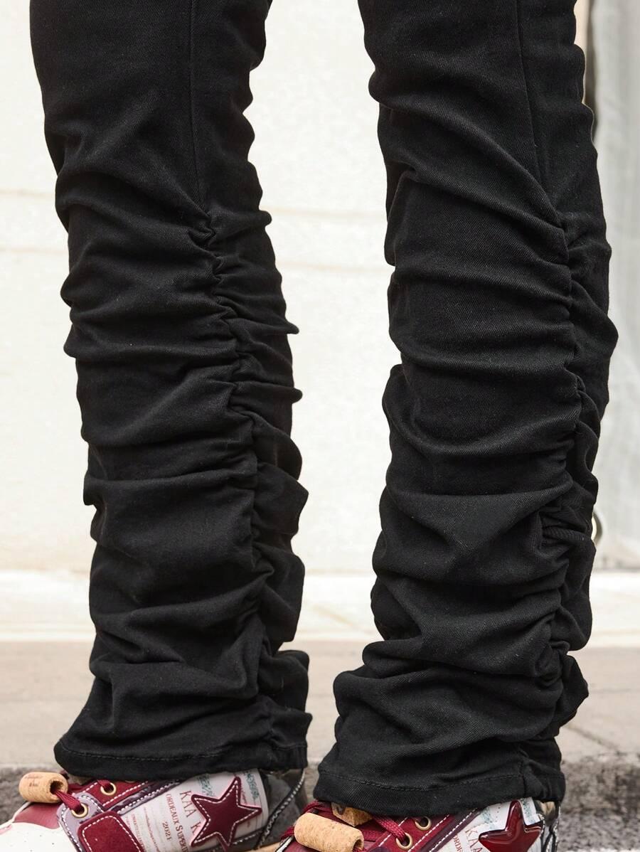 CZARNE SPODNIE JEANS