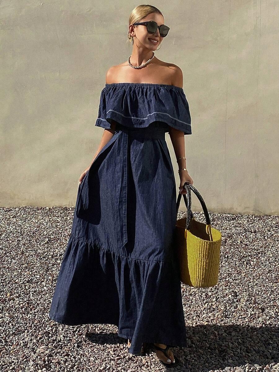 maxi sukienka jeans