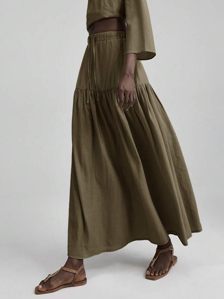 SPÓDNICA MAXI ROZKLOSZOWANA 