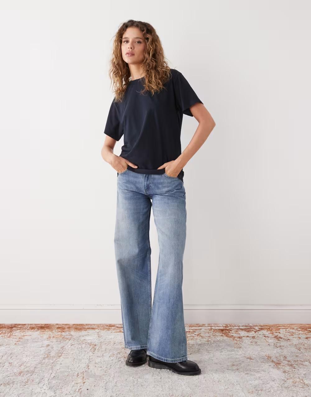 GRANATOWY T-SHIRT BASIC