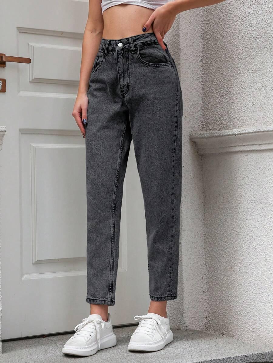  SPODNIE mom JEANS high waist