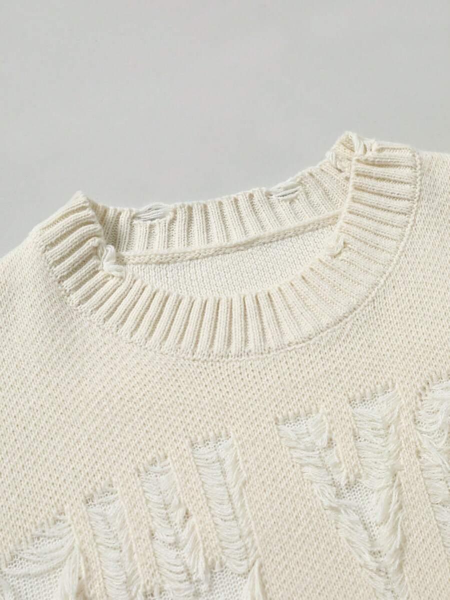 beżowy sweter długi rękaw