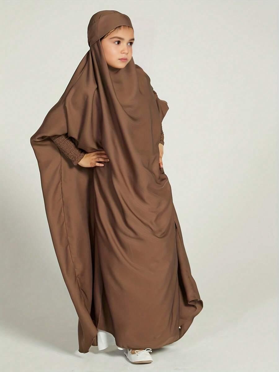 brązowa sukienka abaya