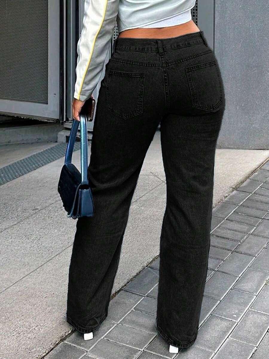 czarne spodnie jeans