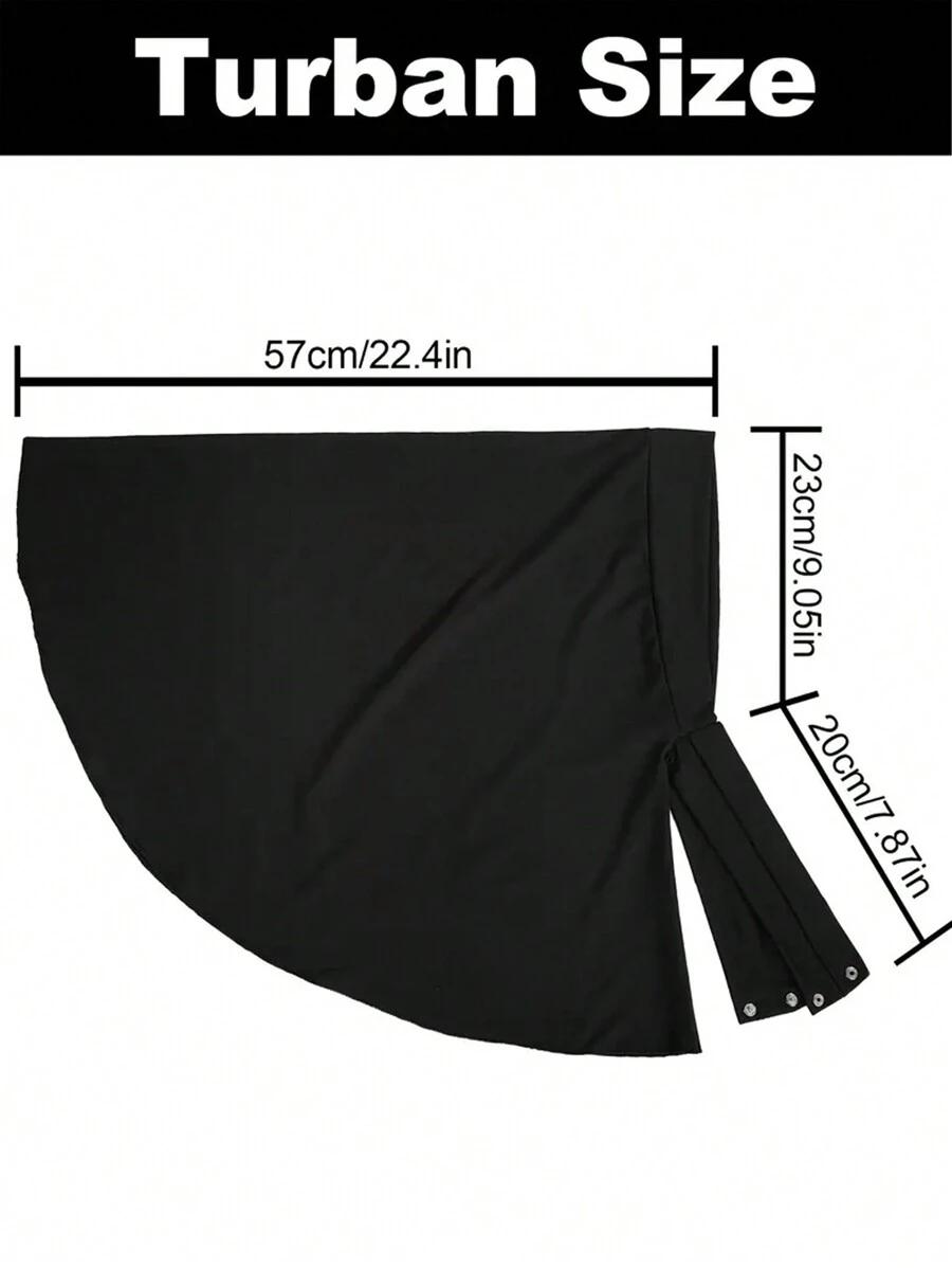 CZARNA CHUSTA NA GŁOWĘ turban