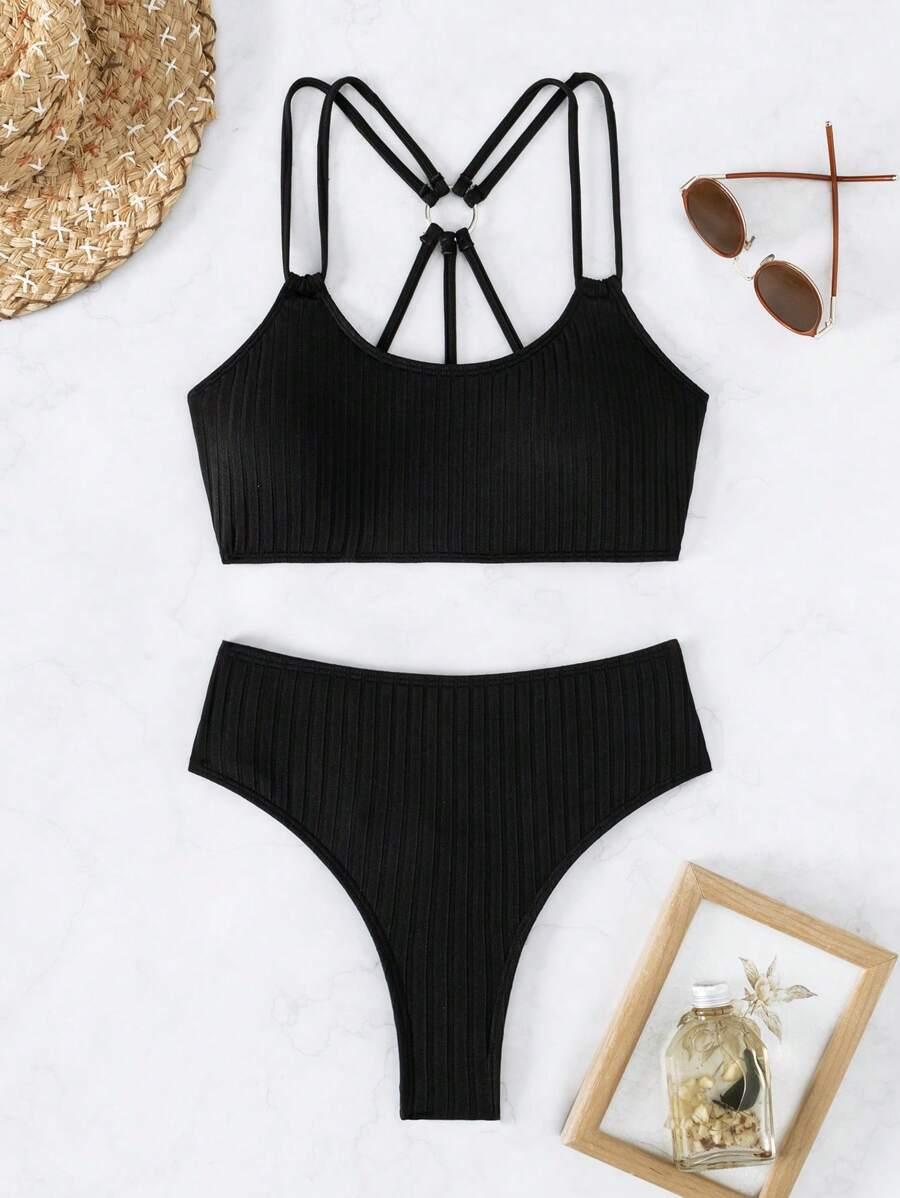 CZARNY KOMPLET BIKINI 
