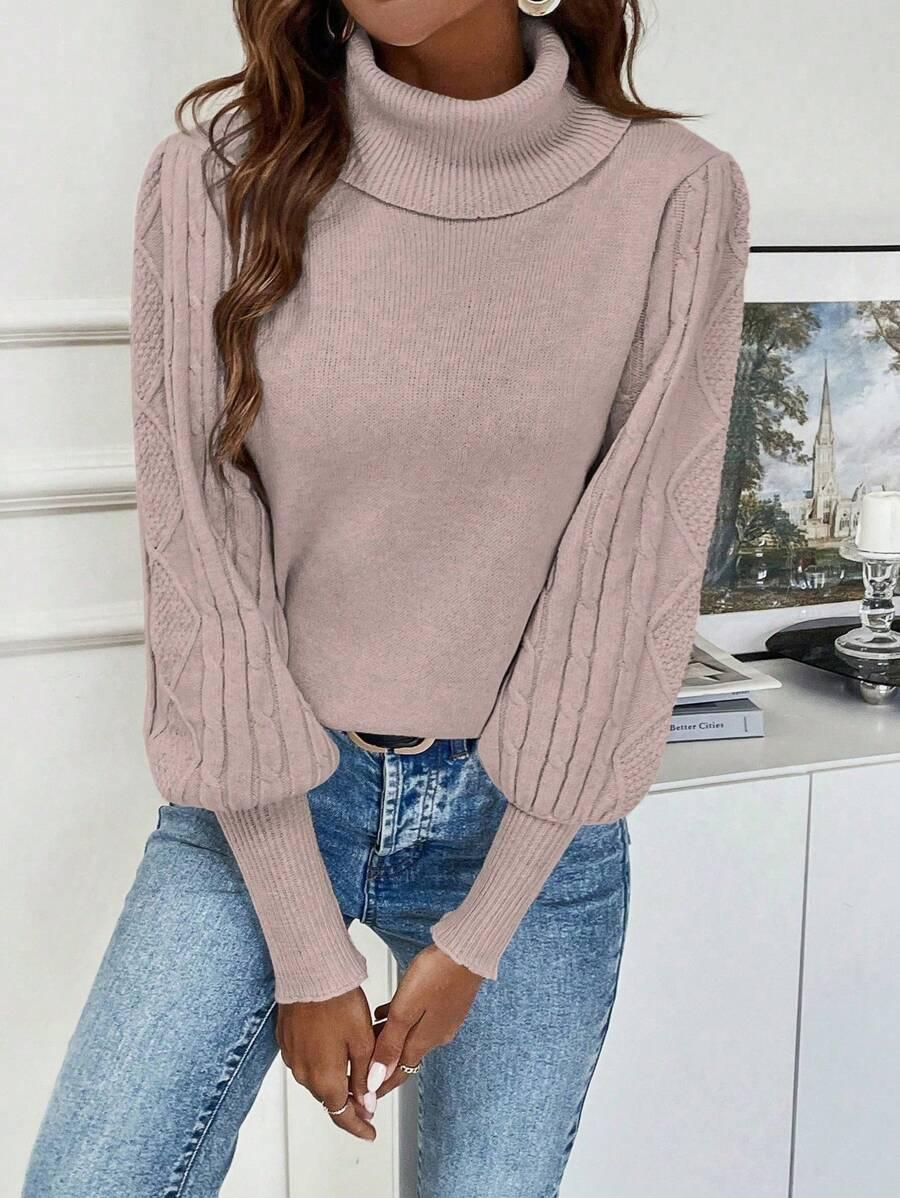 beżowy sweter golf