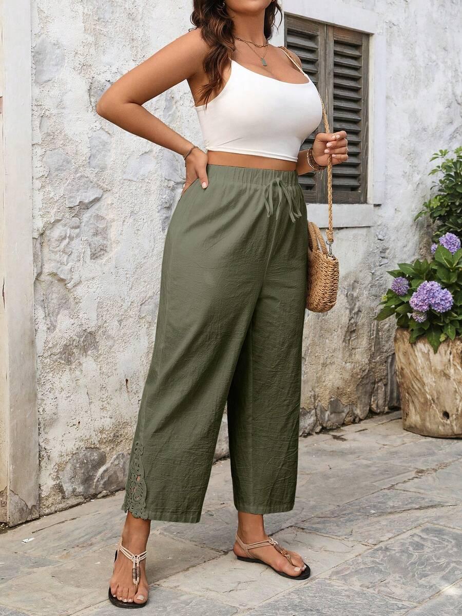 zielone spodnie casual