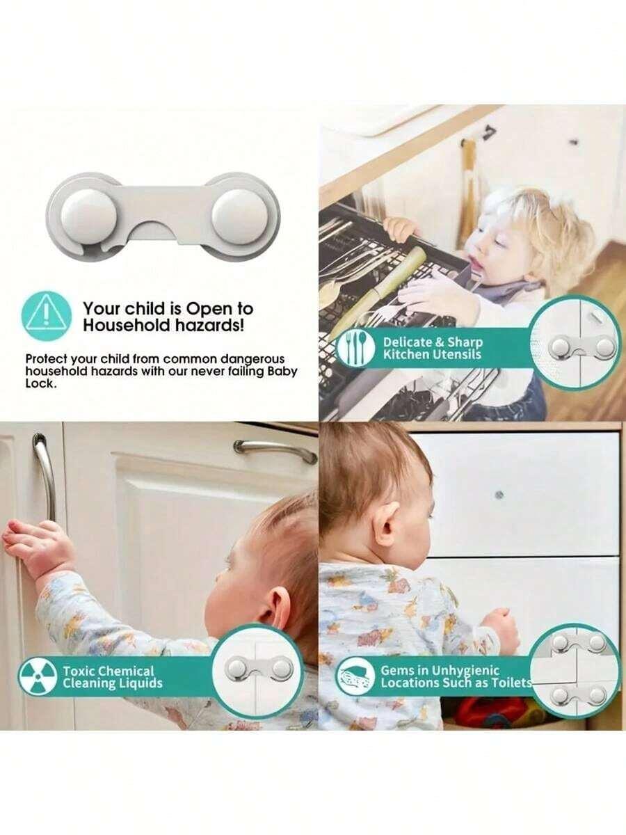 BIAŁE ZABEZPIECZENIE DO SZAFEK 4-PACK