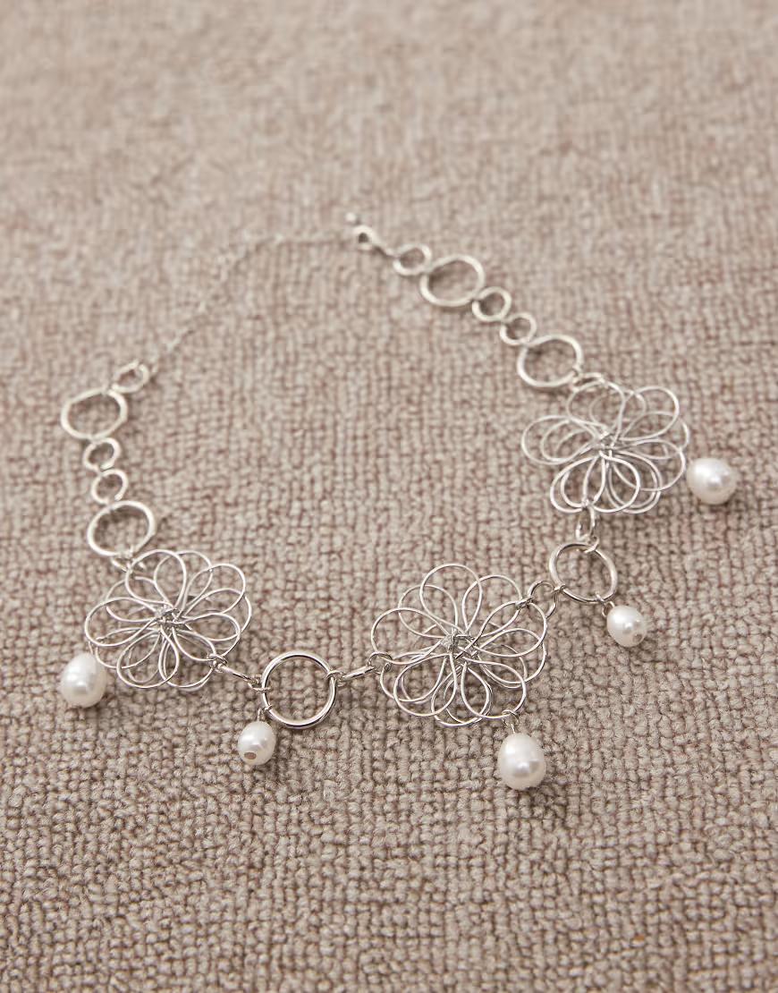 SREBRNY NASZYJNIK TYPU CHOKER
