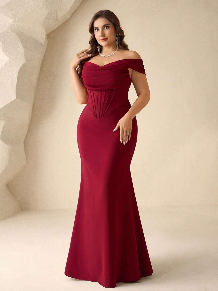 CZERWONA MAXI SUKIENKA