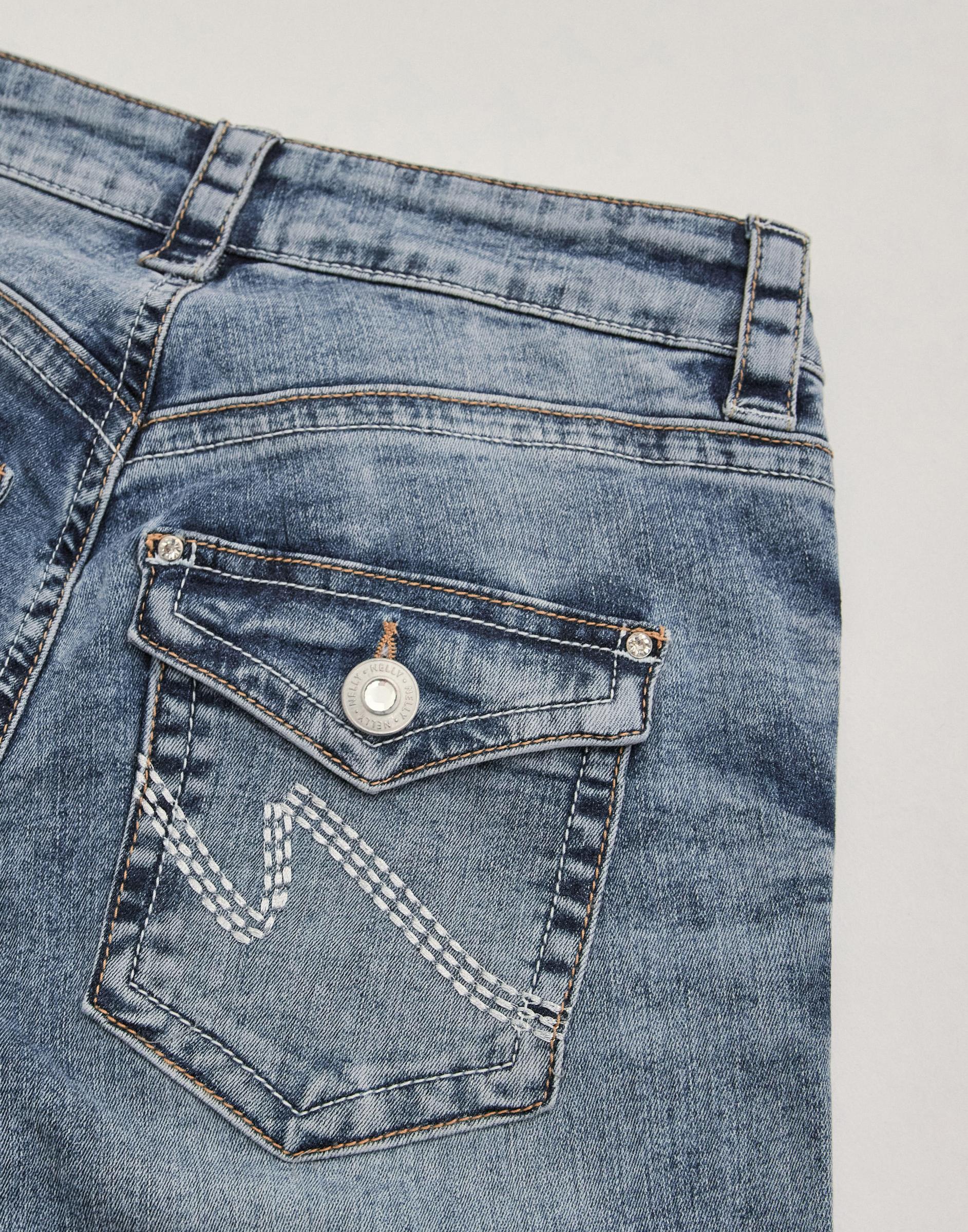 SPODNIE JEANS BOOTCUT Z Niskim stanem
