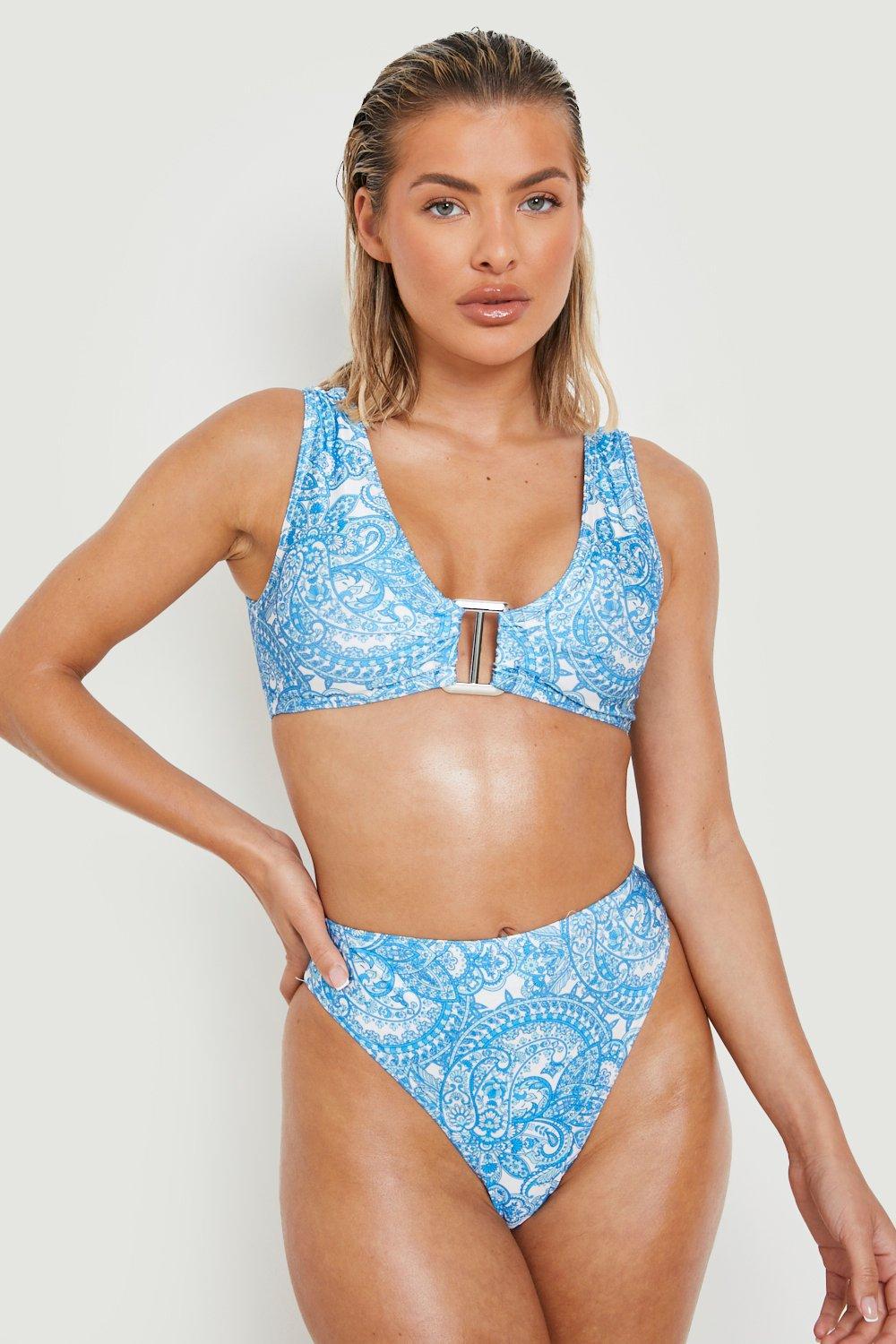 góra od bikini wzór paisley