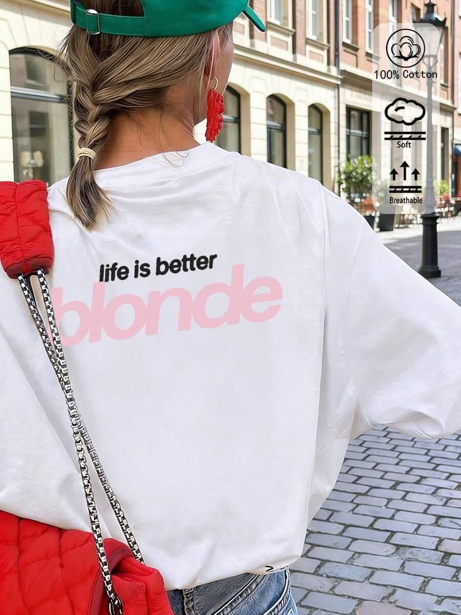 biały t-shirt nadruk