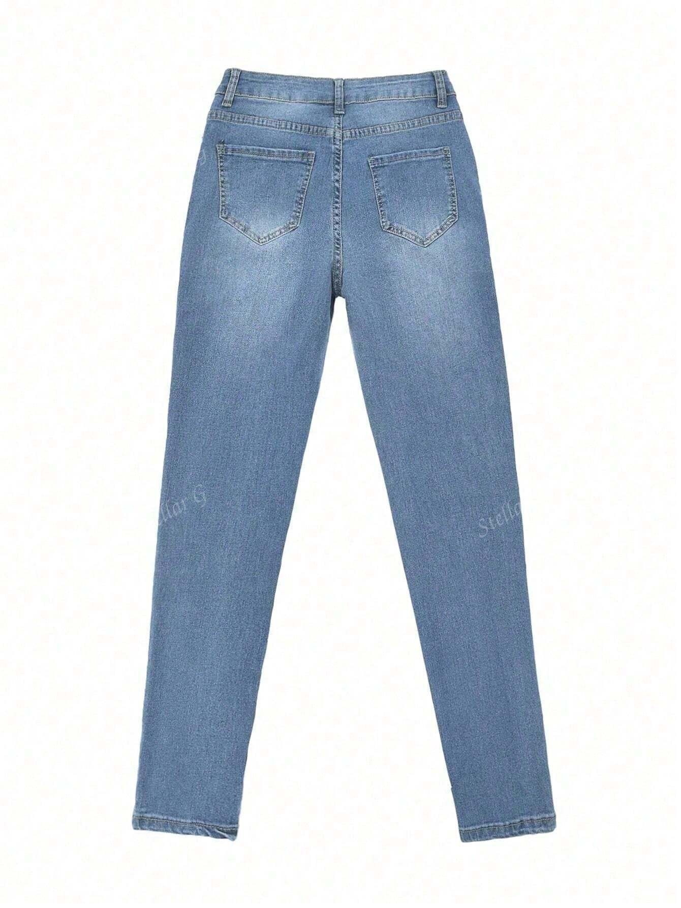 NIEBIESKIE SPODNIE JEANS