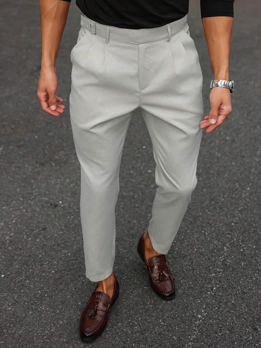 szare spodnie casual 