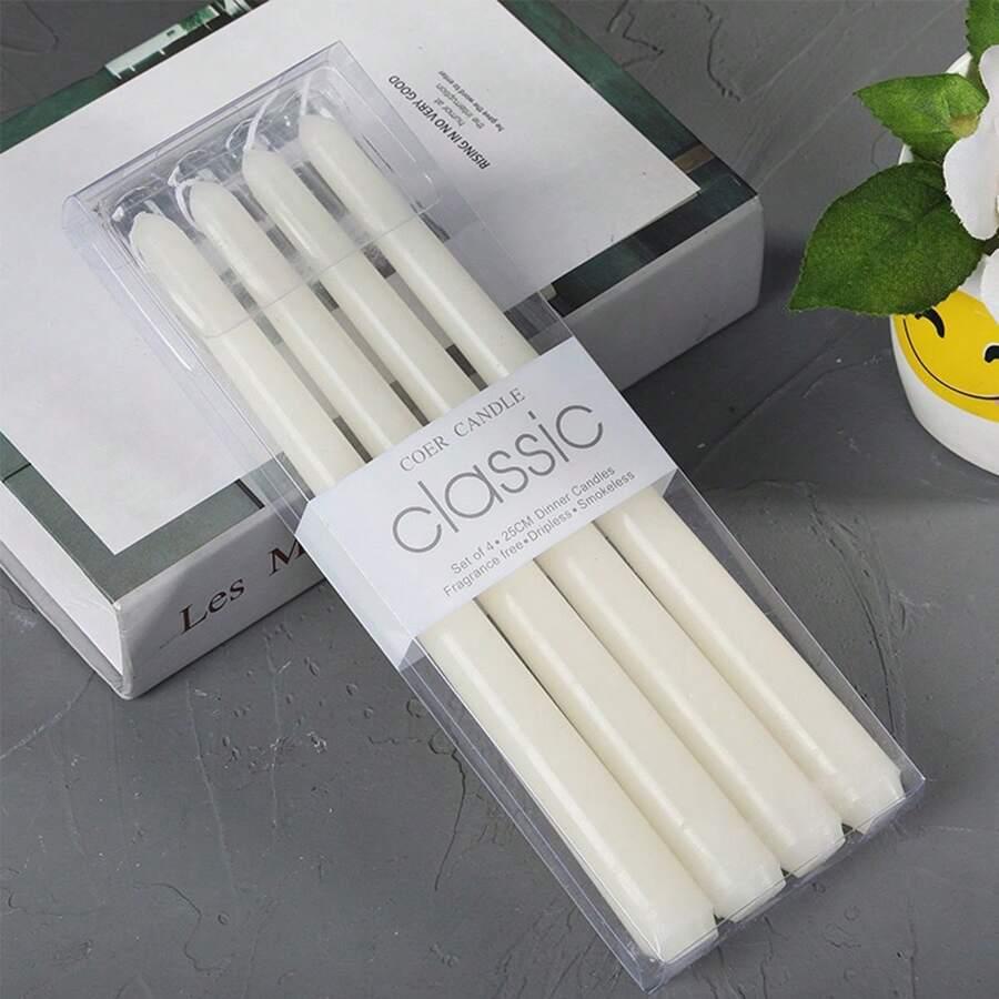 biała świeca 4-pack