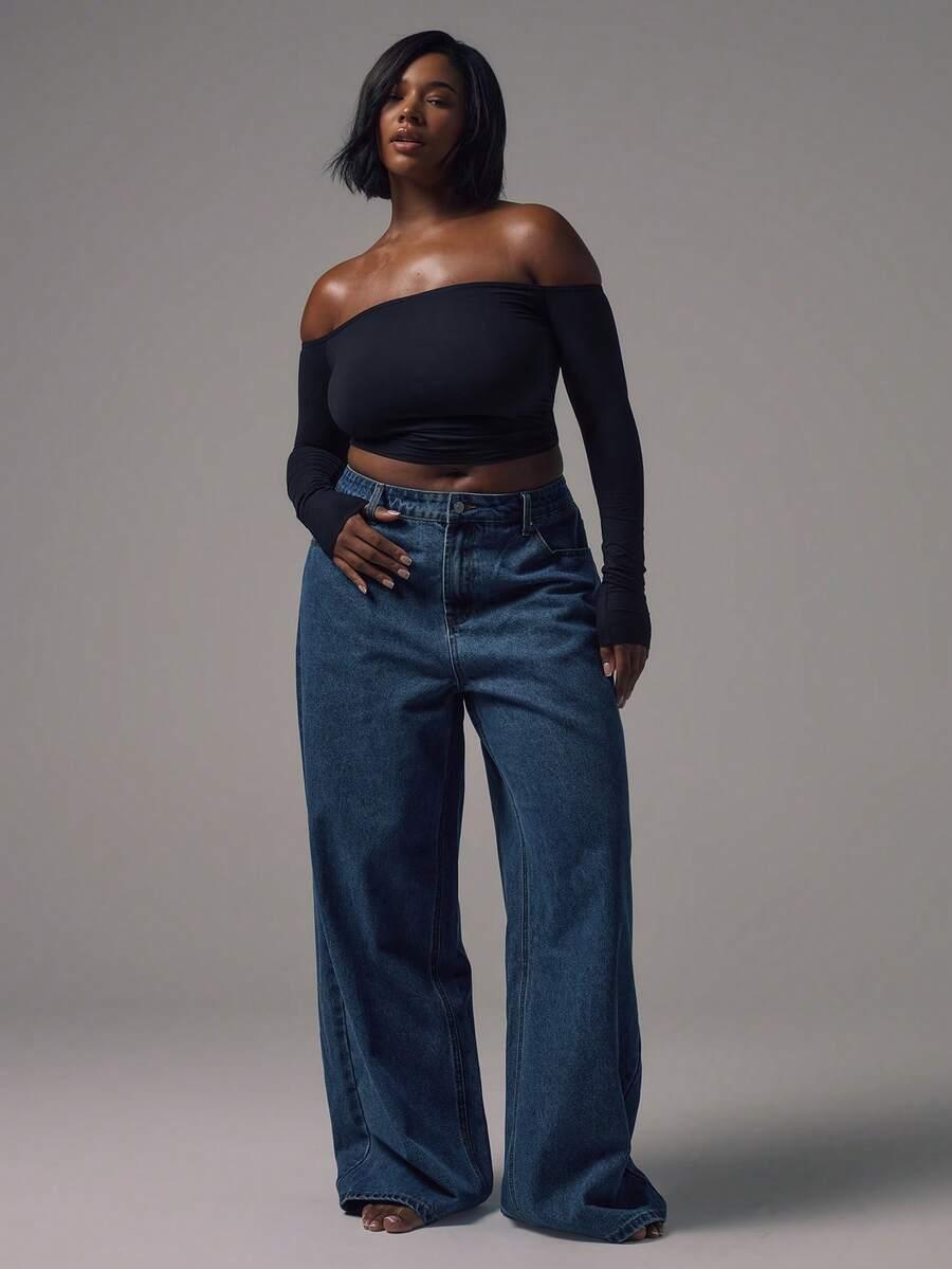 niebieskie spodnie jeans 