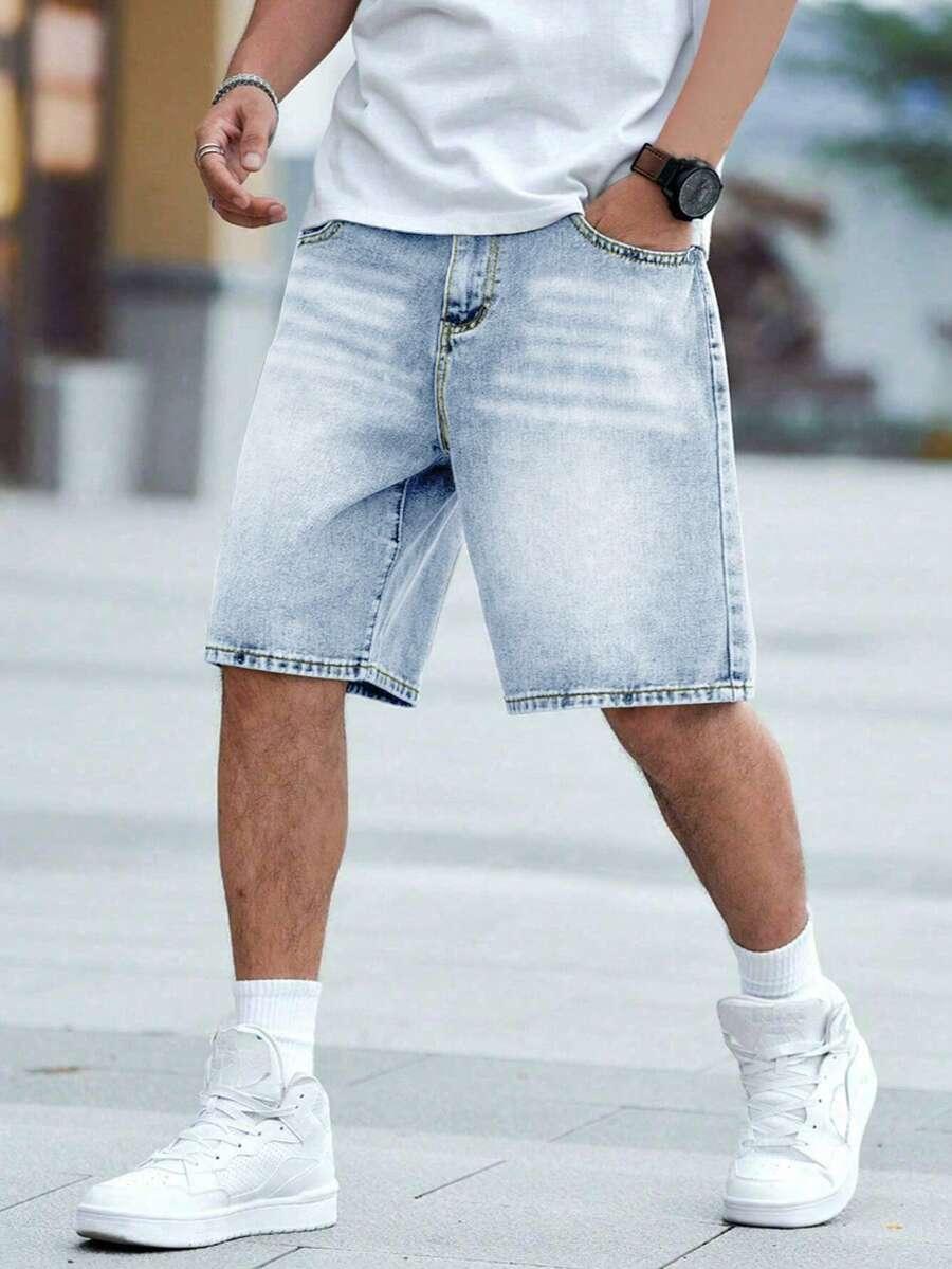niebieskie SPODENKI JEANS