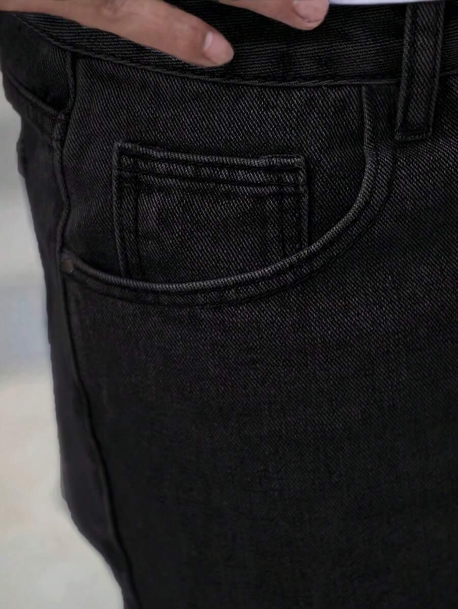 CZARNE SPODNIE JEANS