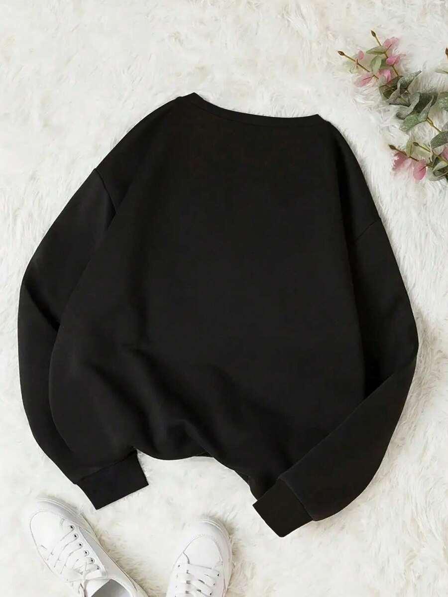 CZARNA BLUZA NAPIS