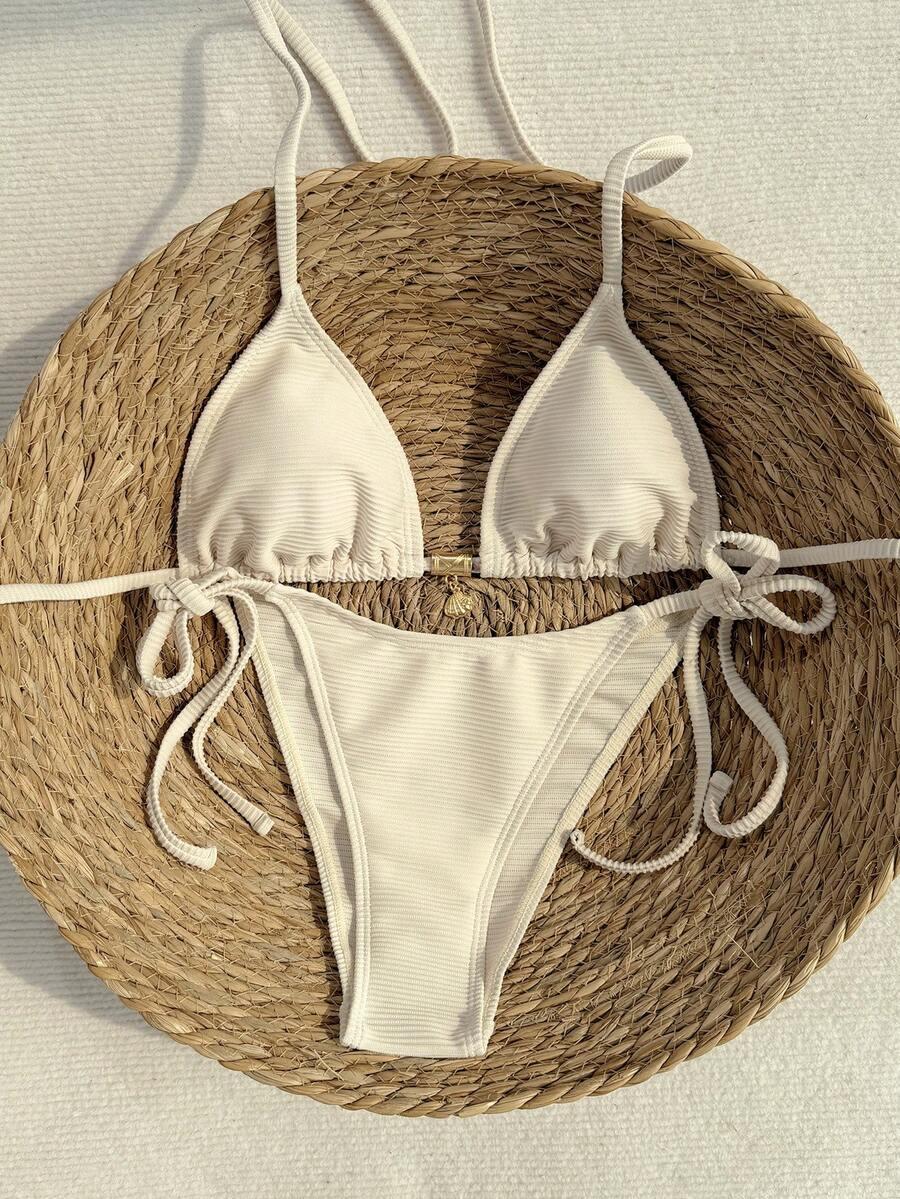 TEKSTUROWANE BIKINI STRÓJ KĄPIELOWY